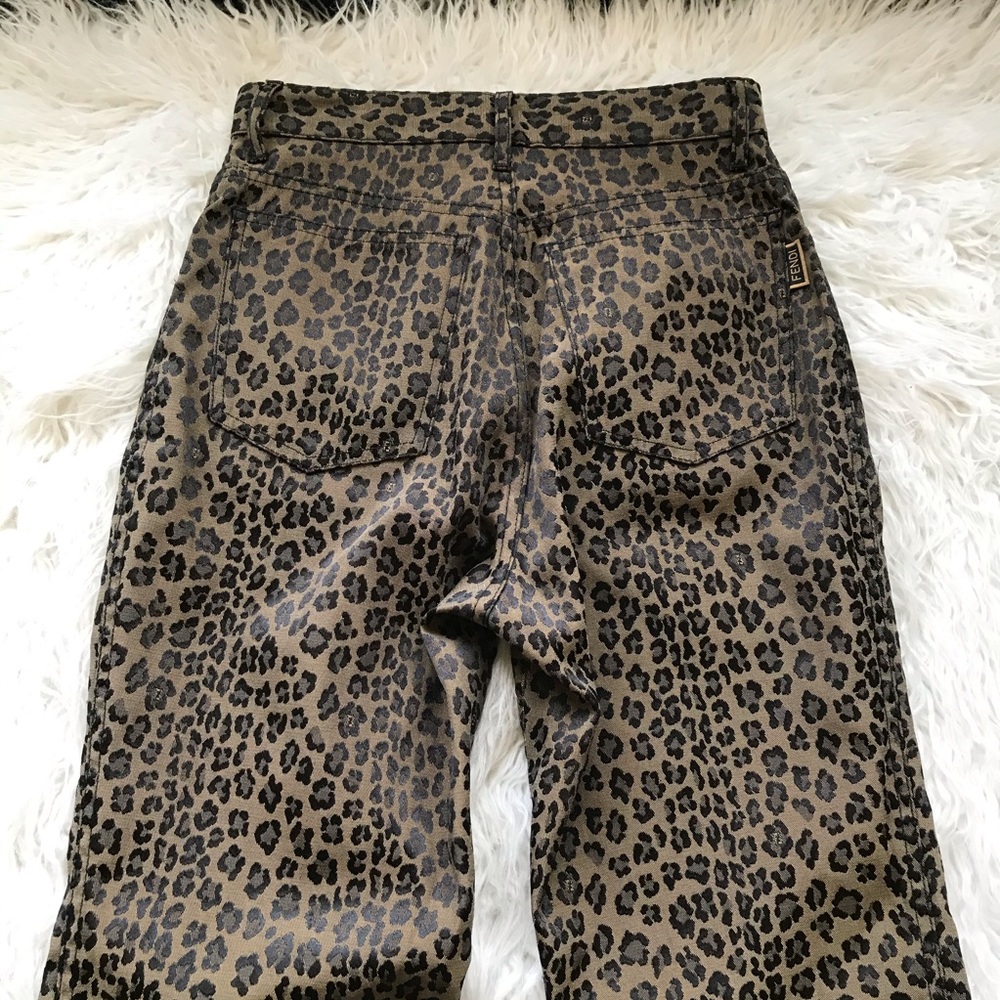 Vintage 1990’s Fendi Zucca Leopard Print Trousers - Picture 11 of 16